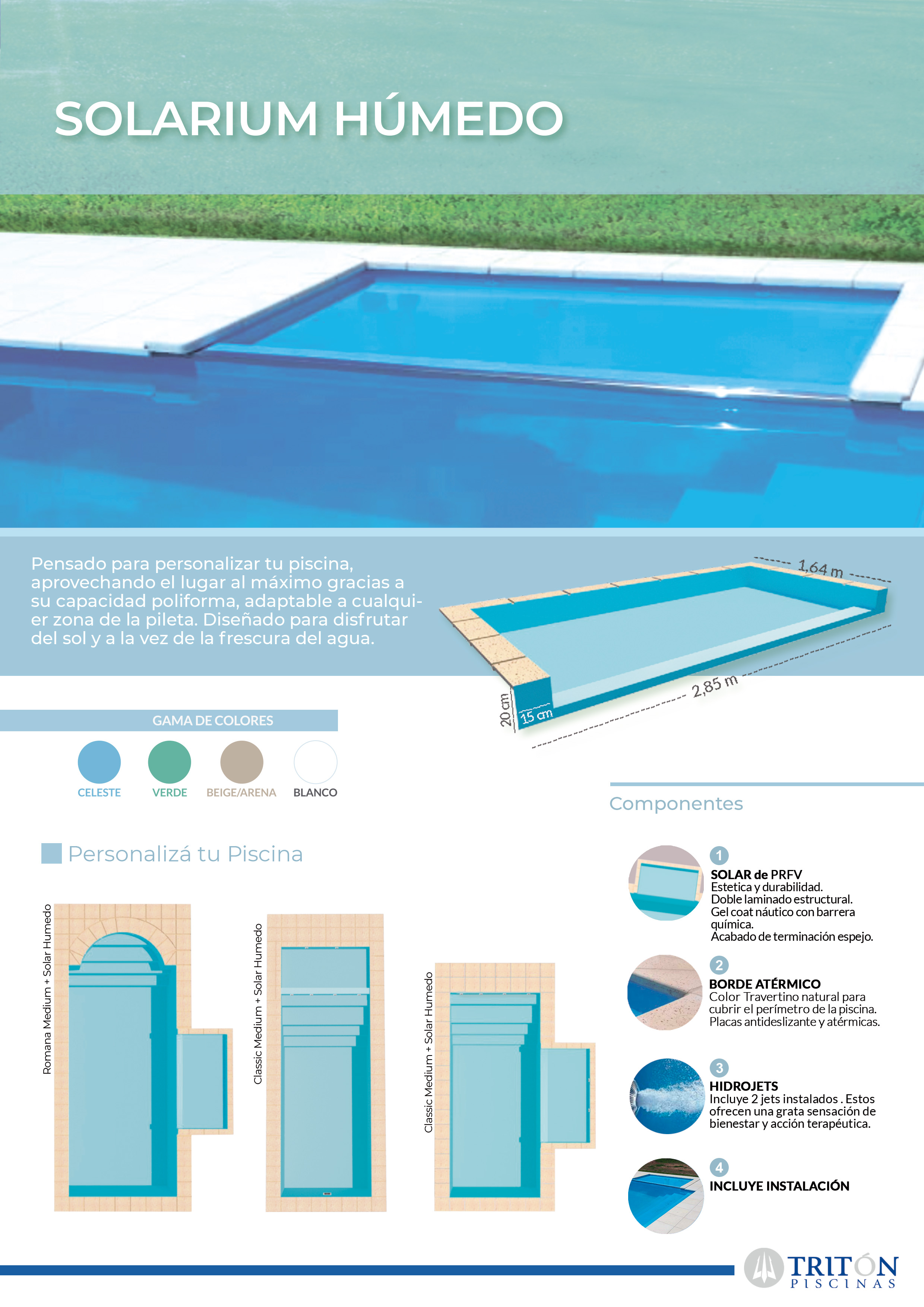 Cómo elegir el color de una piscina de fibra de vidrio - Tecnyvan